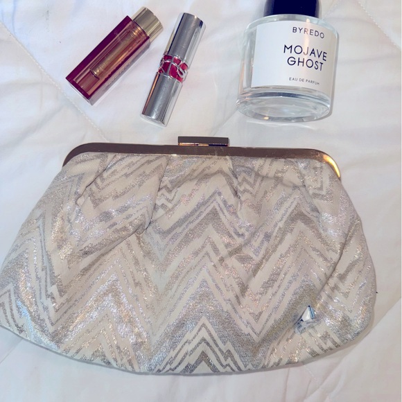 Trina Turk Metallic Zig Zag Clutch - Picture 2 of 6